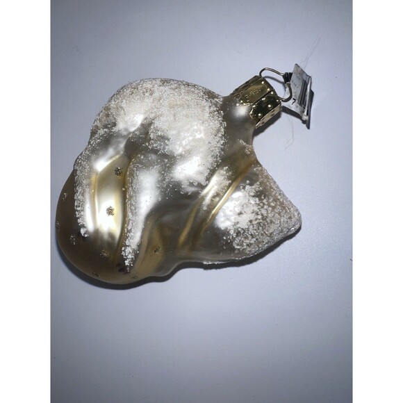 Midwest Blown Glass Christmas Ornament White Kitty Curled Up - Picture 5 of 7